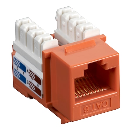 Black Box Black Box Connect Cat6 Rj-45 Keystone Jack Unshielded Orange 25-Pack CAT6J-OR-25PAK